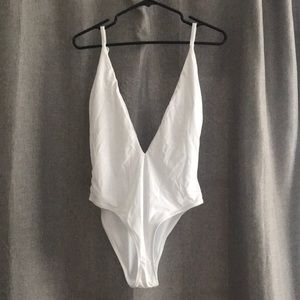 Super low neck one piece swimsuit!